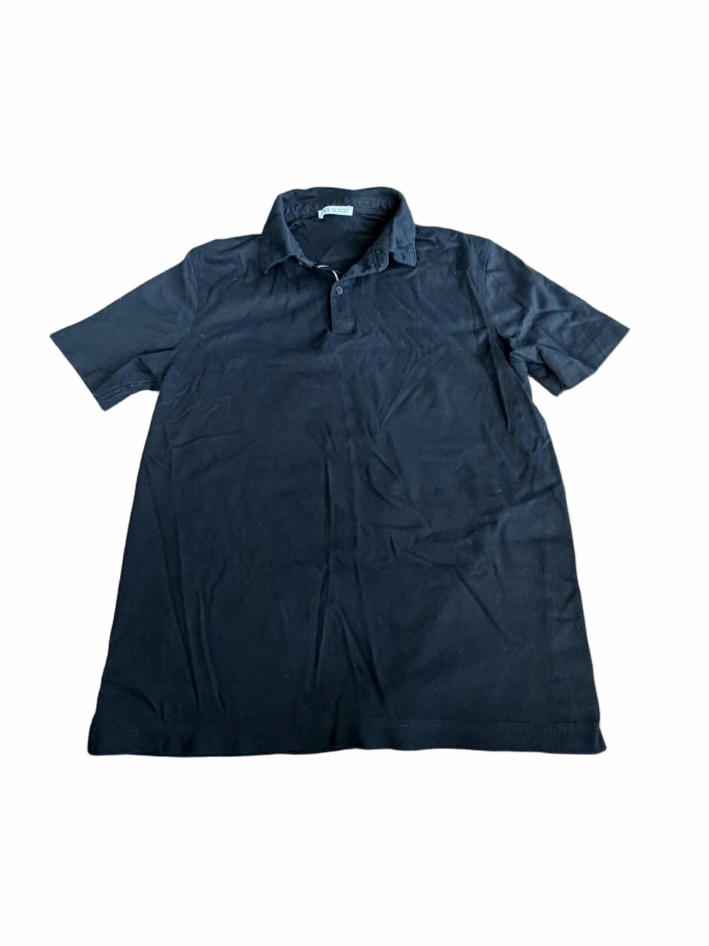 Zara Black Men's Short-Sleeve Polo